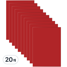 다한진 컬러 포맥스판 A4(210mm297mm*3T) 두께3mm 교재용 미술용 DIY용, 20개, 적색