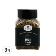 더테이스트랩 바질 가루 럽드 허브 향신료, 3개, 25g