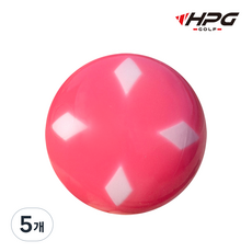 HPG 다이아몬드 파크골프공 4겹구조, 5개, 1개입, 핑크