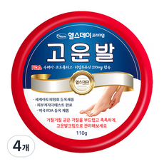 헬스데이 프리미엄 고운발 크림 /각질제거/풋크림/발각질제거/발보습케어, 110g, 4개, 1개입