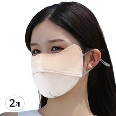 스타더스트 햇빛 자외선 차단 얼굴가리개, 그라데이션 피치, 2개, 1개입