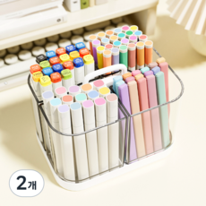 락톡마켓 데스크 마카펜 연필꽂이 정리함, 2개, 화이트