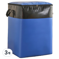 쌍 세트 초내구성 초대형 이사 가방 180리터 침구 수납 박스 의류 이사 짐 캠핑 이사 박스, 3개, 파란색