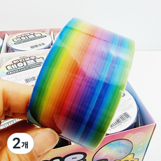 레인보우 테이프볼 테이프공 만들기 4.6cm X 5m, 2개