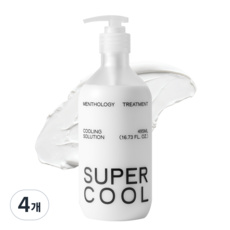 멘톨로지 슈퍼 헤어 트리트먼트, 4개, 495ml
