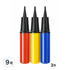 브로키 풍선 손펌프 튜브 공기주입기, 9개, 혼합색상