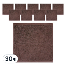 송월타월 최고급면 딥컬러 카페행주 핸드타올, 갈색, 30개