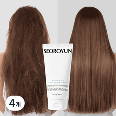 [노워시 트리트먼트] 제주 극손상 단백질케어 노워시 헤어팩, 4개, 150ml