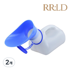 로로랜디 남녀공용 간이 소변통 이동형 병원 환자용 차량용 휴대용 깔때기 남자 여자 1000ML, 화이트, 2개