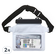 아지올레 다용도 아쿠아쉴드 스마트폰 터치가능 방수팩, 아지 화이트, 2개