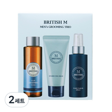 브리티시엠 맨즈 그루밍 트리오 [토닉 +컬크림 +스프레이 ], 2세트