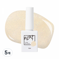 찐딱 프리미엄 네일아트 젤컬러 젤네일 (글리터), 5개, JJ120G (샌드베이지 샴페인글리터)