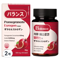 멜로우네이쳐 석류 에스 로겐 밸런스 정 이노시톨까지 함유, 2개, 60정