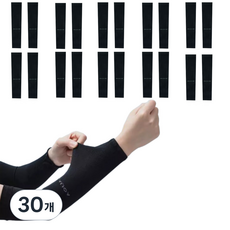 씨엠 여름 무봉제 자외선차단 토시 10세트, 30개, 블랙