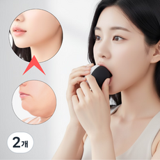 브이메라 이중턱 주걱턱 교정 이중턱살제거 V라인 마사지기, 블랙, 2개