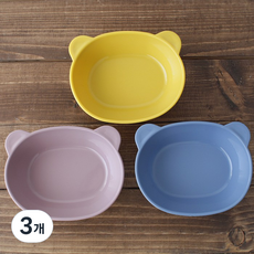 유원홈 국산 파스텔 실리콘 그릇-3color 시리얼볼 요거트볼 말랑한그릇 애견그릇, 다크블루, 3개