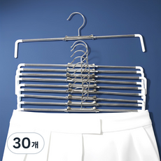 아우라7 자국없는 논슬립 치마 바지걸이, 30개, L (남성 추천)