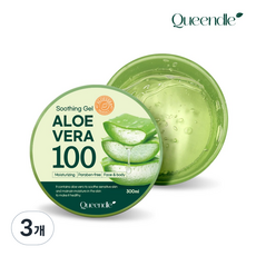 퀸들 알로에베라 100 알로에 수딩젤, 300ml, 3개