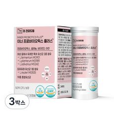 더건강드림 질 유래 유산균 특허 3종 이너프로바이오틱스 플러스, 3박스, 30정