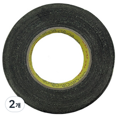 EVA 단면 흑색 스펀지테이프 폭10mmx두께1mm길이10M, 2개