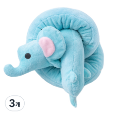 두펫 사이좋개 터그 인형, 3개, 순둥이 아기 코끼리