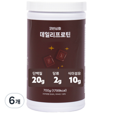 혈당케어 단백질 쉐이크 데일리 프로틴, 700g, 6개, 리얼생초코