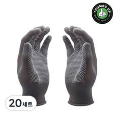 미끄럼방지 선거용 반코팅 도트장갑 작업장갑 면장갑 목장갑, 그레이, 20세트