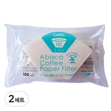 카펙 아바카 부채꼴 페이퍼 필터 종이 여과지 칼리타 호환 - 4컵 화이트, 2세트, 100개입 2세트, 100개입