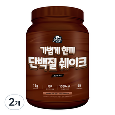 자니웨이 가볍게한끼 식사대용 프로틴 단백질쉐이크 초코맛, 2개, 1kg