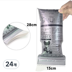 일회용 이동식 휴대용 소변봉투 소변기 세트, 24개