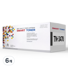 TN-3448 3478 3498 호환토너 HL-L5000DN L5100DN L6400DW L6900DW, TN-3478 대용량, 6개, 검정
