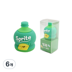 PA047 뚱뚱이 탄산 캔음료 연필깍이 미니멀 앙증 귀여운 휴대용 학생 문구류 사무 용품, 6개, 스프라이트