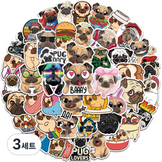 포트렘 캐리어스티커 노트북스티커 꾸미기, 3세트, 14_강아지