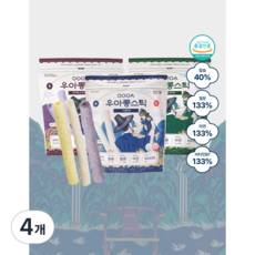 우아 롱스틱, 4개, 40g, 자색고구마맛