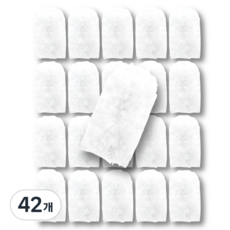 DUGNSTUDIO 일회용 정전기 먼지털이 호환 양면 리필 세트, 42개, 퓨어 화이트