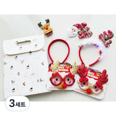 포포픽 크리스마스 파티 머리띠 안경 4종 선물세트 LED 머리띠 포함 분위기 소품 홈데코, 3세트, B세트