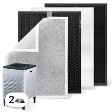 코웨이 공기청정기 호환 필터 2EA 세트 1년 교체용 듀얼파워 AP-1717A AP-1515D APD-1015B, 2세트, 1년 교체용 (2개입)