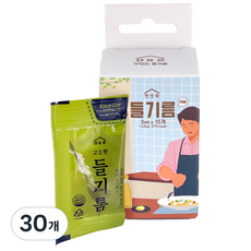 맛뜨락 고소한 일회용 캠핑용 휴대용 미니 들기름 소포장, 30개, 3ml