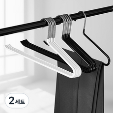 논슬립바지걸이 5개 바지옷걸이 치마 코팅 옷가게옷걸이, 2세트, 그레이