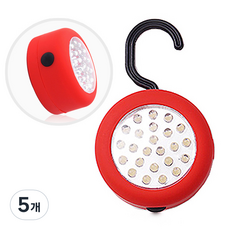 ZIO-BIZ 24구 LED 휴대용 캠핑랜턴 후레쉬 레드 / 캠핑조명 캠핑램프 캠핑등 캠핑라이트 후레쉬 손전등 작업등 비상등 렌턴 감성 캠핑용품 차박캠핑용품 텐트조명 텐트등, 5개