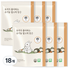[앨리스] 토끼가 좋아하는 유기농 쌀스틱, 18개, 25g, 당근맛