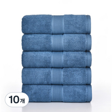 록신 프리미엄 호텔수건 레이온 40수 180g 40x90 부드럽고 항균력 좋은 수건 욕실용 가정용 선물용 다용도 고급 타올, 10개, 네이비