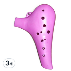 명창 실버스타오카리나 (핑크색)알토C, 3개, 핑크, 명창 오카리나