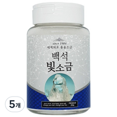 백석빛소금 1000도씨 미네랄 용융소금 용기형 불순물제로, 5개, 250g