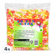 사우어 파스텔 젤리빈, 4개, 1kg