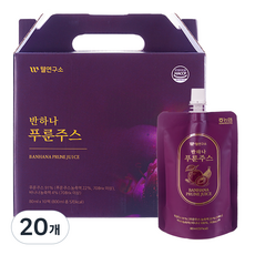 웰연구소 반하나 푸룬주스 푸룬즙 딥워터 유산균 바나나 난소화성말토덱스트린 임산부 아기, 20개, 80ml