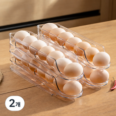 루이쉘 자동 롤링 분리식 계란 트레이, 2개, 투명
