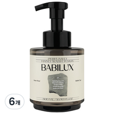 바빌룩스 퍼퓸 핸드워시 500ml 네이처 우드 대용량 항균 99% 손세정 거품 물비누, 6개