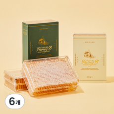 네이처 허니비 벌집꿀 허니콤 자연벌꿀 밀랍벌집꿀, 6개, 500g