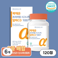 소닉랩 알파CD 1001 꽉채운 프리미엄 시그니처 식약청인증 HACCP 알파시클로덱스트린, 6개, 120정